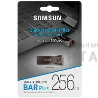 Флешка USB3.1 256 Гб Samsung  Bar Plus  темно-серый