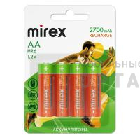 Аккумулятор Ni-MH Mirex HR6 / AA 2700mAh 1,2V 4 шт (4/40/200), ecopack Аккумулятор Ni-MH Mirex HR6 / AA 2700mAh 1,2V 4 шт (4/40/200), ecopack