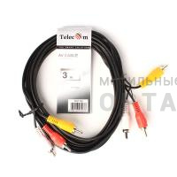 Кабель соединительный TELECOM 3.5 Jack (M) / 3 RCA (M), 3 м. (1/100) Кабель соединительный TELECOM 3.5 Jack (M) / 3 RCA (M), 3 м. (1/100)