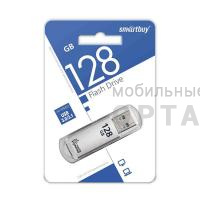 Флешка USB3.0 128 Гб Smartbuy  V-Cut  серебро Флешка USB3.0 128 Гб Smartbuy  V-Cut  серебро